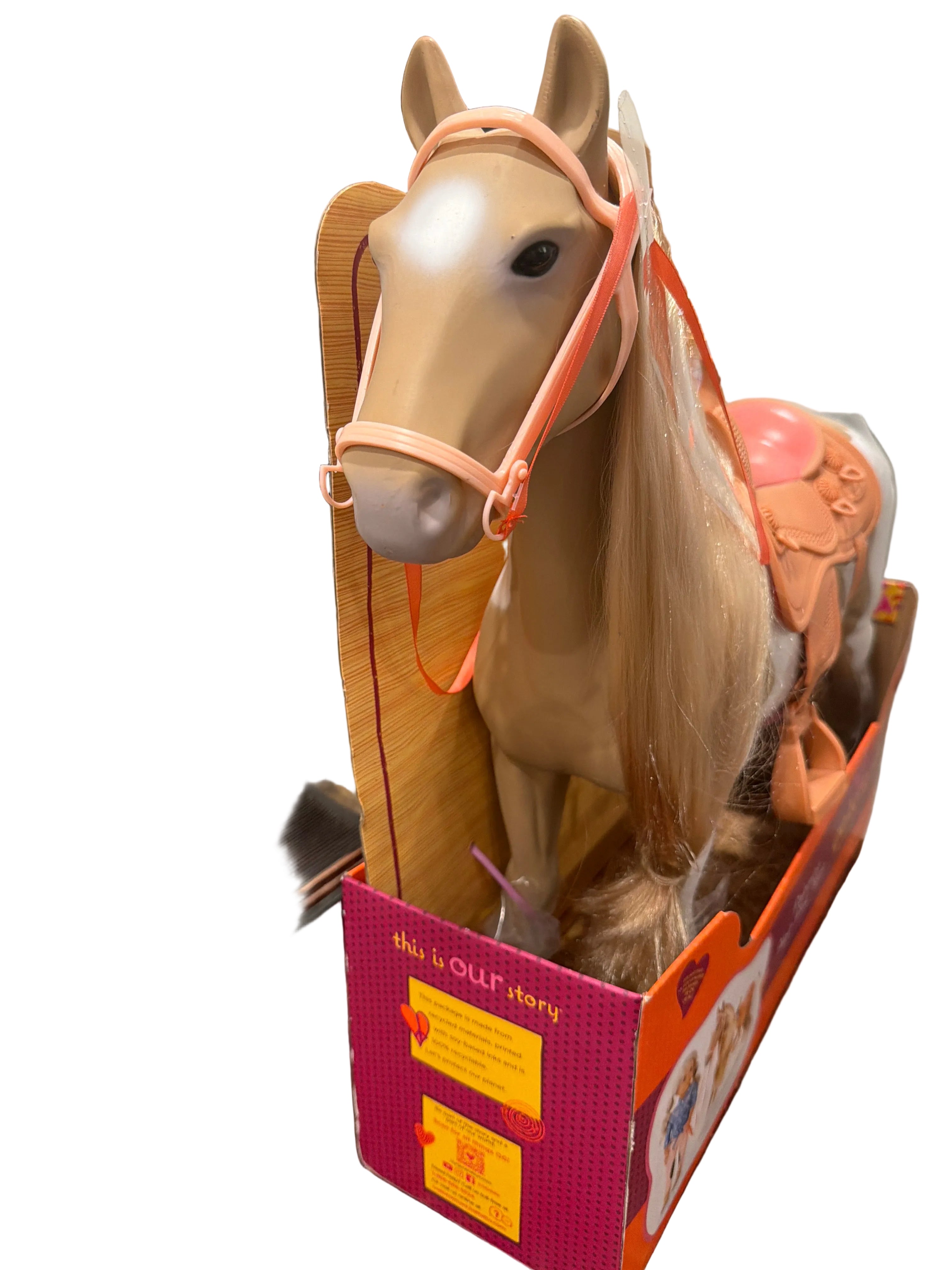 Our Generation Palomino Hair Play Horse for 18” Dolls with Saddle & Accessories