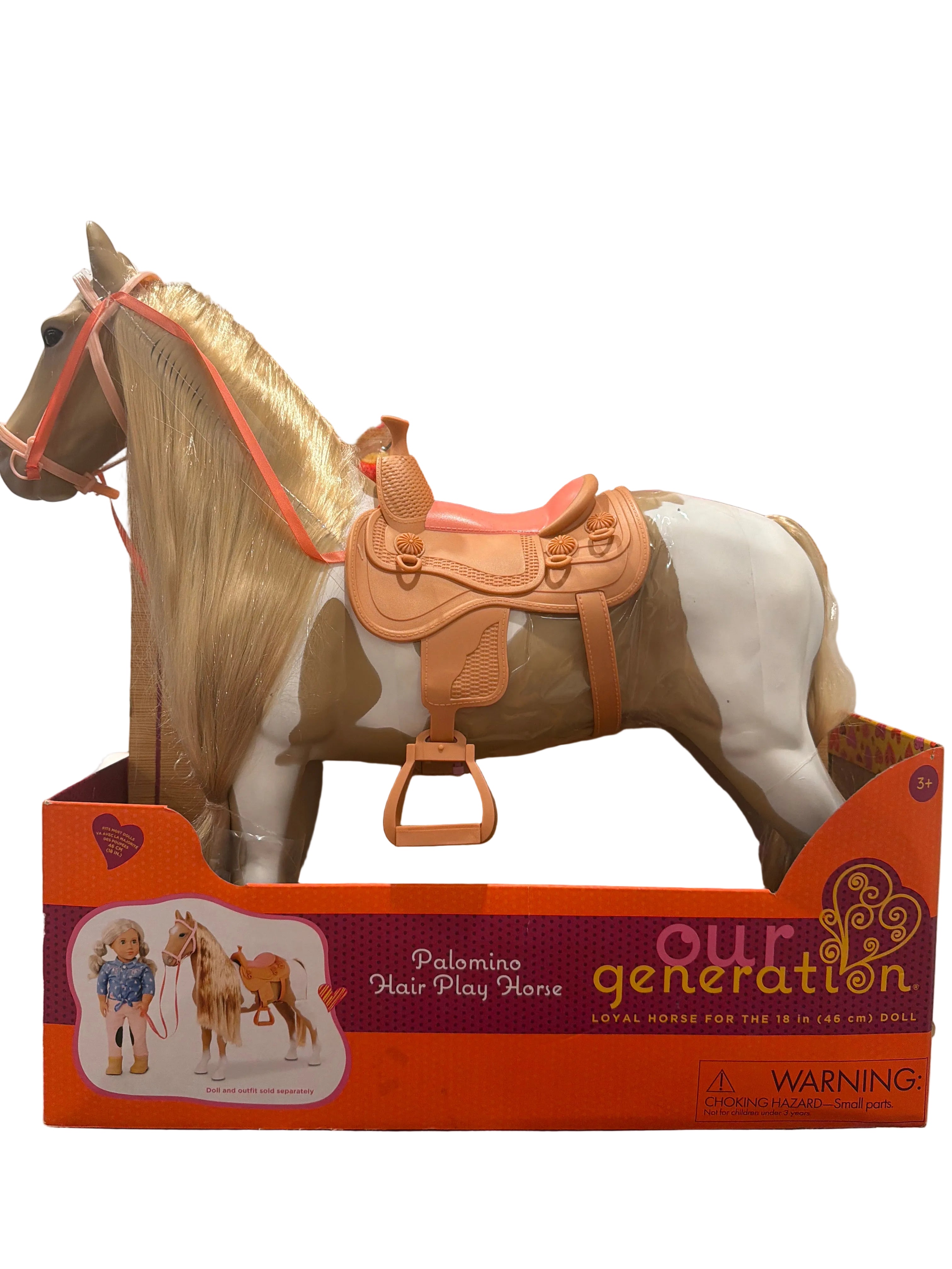 Our Generation Palomino Hair Play Horse for 18” Dolls with Saddle & Accessories